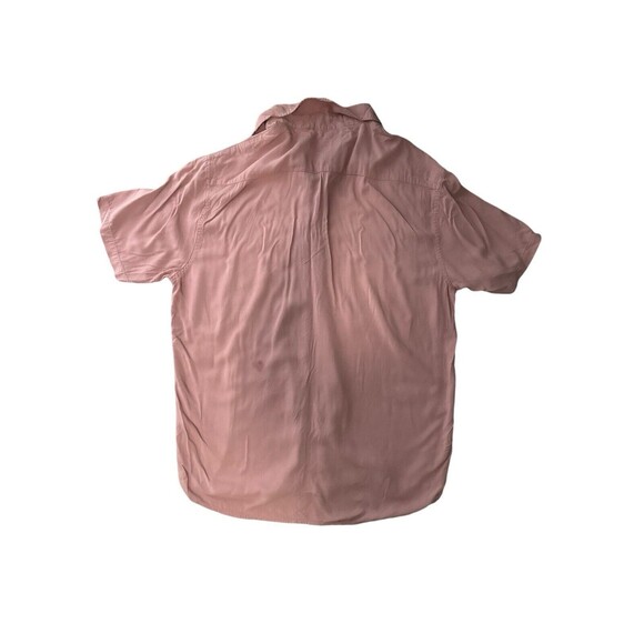Slate & Slone Pink Men's Short Sleeve Button-Down Collar Slim Fit Shirt Medium - Picture 2 of 6